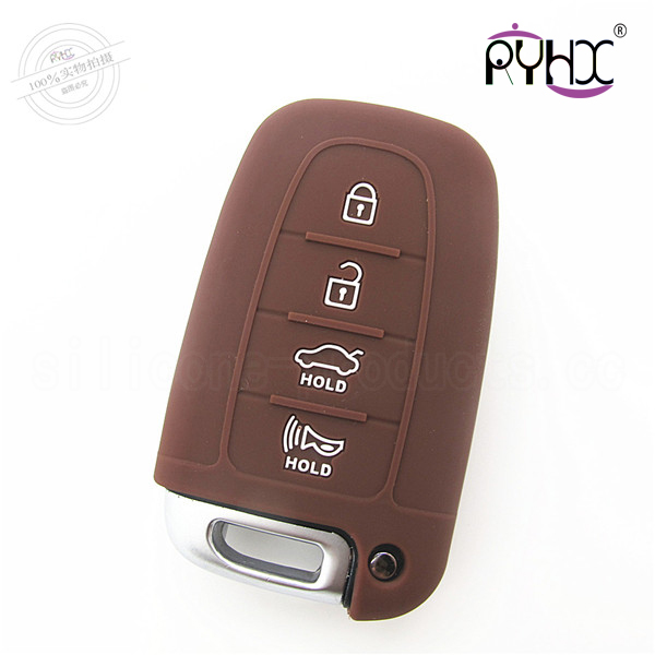 Hyundai car key silicone protective covers, suitable silicone key case for Hyundai, multi-colors car key silicone shell, skyblue
