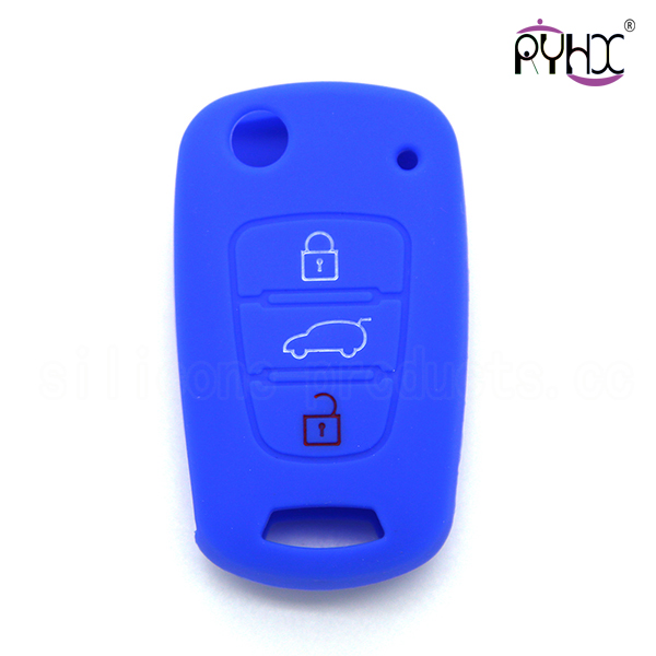 High Quality silicone rubber car key cover ​for KIA Rio K2 K5 Sorento Soul Sportage Shuma(3 button).