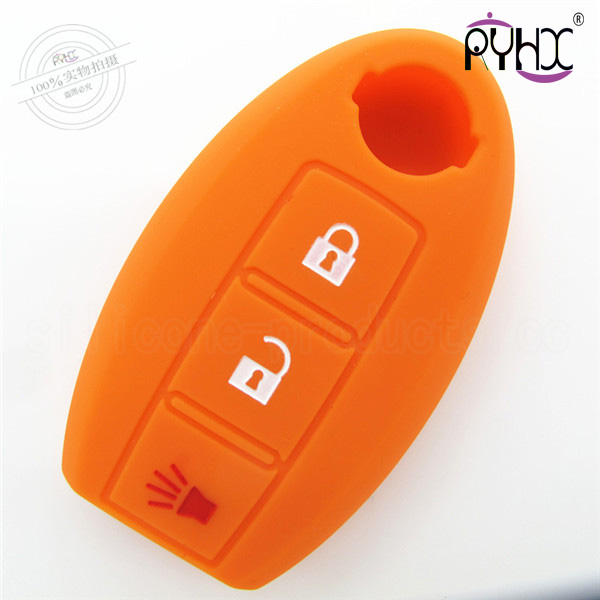 Hot sale Nissan Livina silicone car key cover,colorful square car key silicone shell