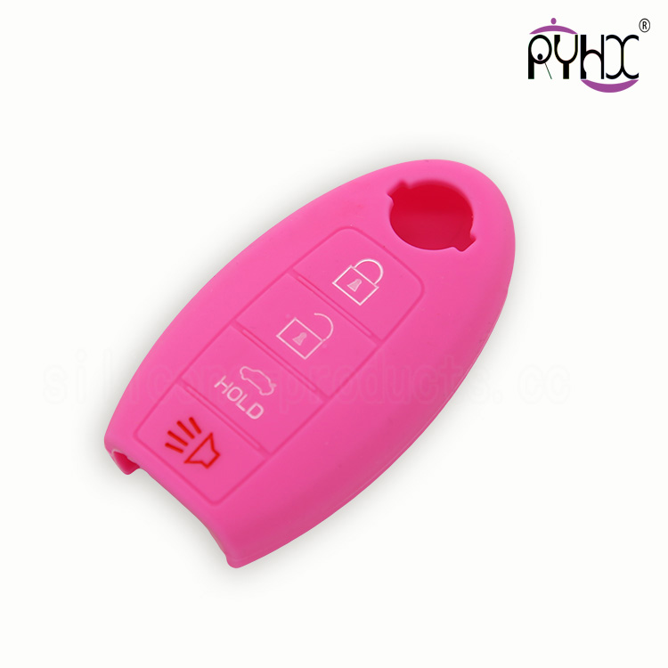 Nissan silicone key casing, key silicone covers with competitive price, key silicone protector for 4 buttons Nissan, colorful Nissan key silicone bag
