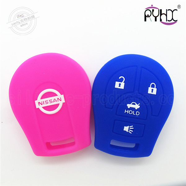 Nissan SYLPHY silicone key shell, silicone material key case for car, good flexibility car key silicone protective covers
