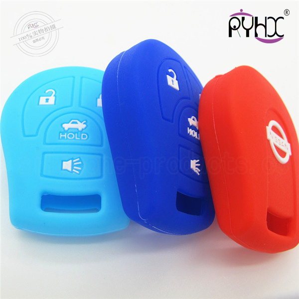 Nissan SYLPHY car key silicone sheath, car key silicone protective covers, the best car key silicone shell for Nissan, Nissan 4 buttons key silicone case