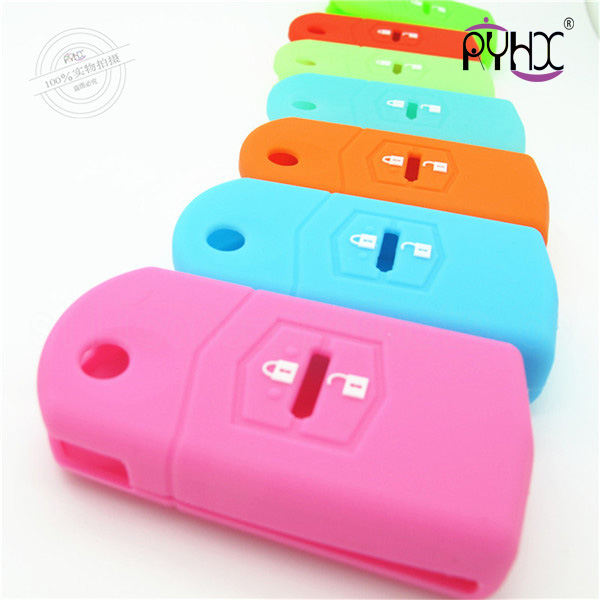 Mazda silicone key covers, 100% silicone material key case, multi-functions key silicone protective covers for Mazda, Mazda 2 buttons key protector