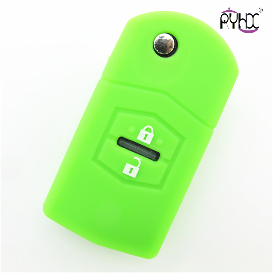 Mazda M3 silicone key case, silicone car key covers for Mazda, silicone auto key shell, silicone key protector for 2 buttons Mazda