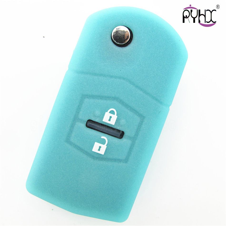 Mazda silicone key shell, silicone car key case with low price, light and anti-slip key silicone protector, non-toxic silicone key casing