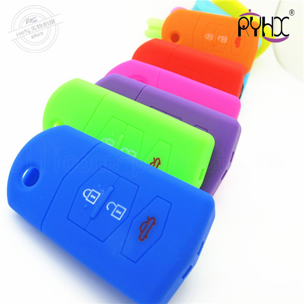 Mazda silicone car key OEM casing, waterproof car key silicone covers, key silicone protective covers, blue
