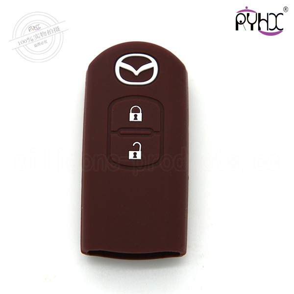 Mazda car key silicone sheath, high quality key silicone wallet, the most popular silicone key pouch for car, red key silicone shuck