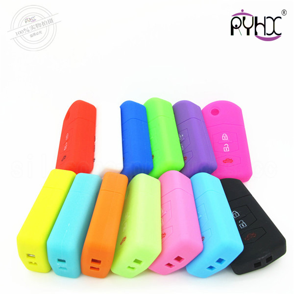 Mazda silicone key protective bag, car key silicone accessories, wholesale car key silicone shell for Mazda, colorful key silicone wallet