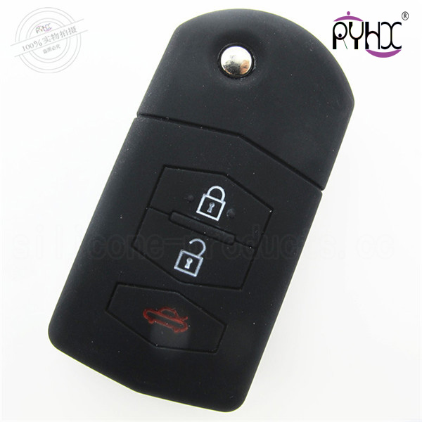 Mazda silicone key protective bag, car key silicone accessories, wholesale car key silicone shell for Mazda, colorful key silicone wallet