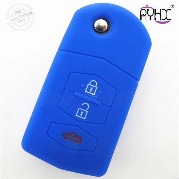 Mazda silicone key protective bag, car key silicone accessories, wholesale car key silicone shell for Mazda, colorful key silicone wallet