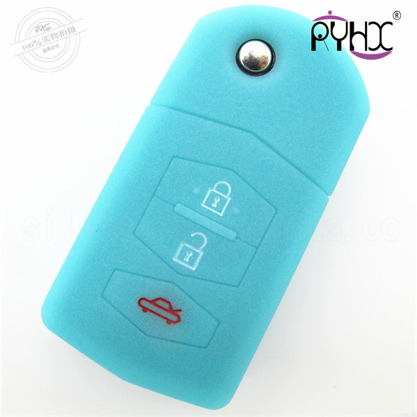 Mazda silicone key shell, beautiful car key silicone covers, newest silicone key protective case, unique design car key silicone shell for Mazda