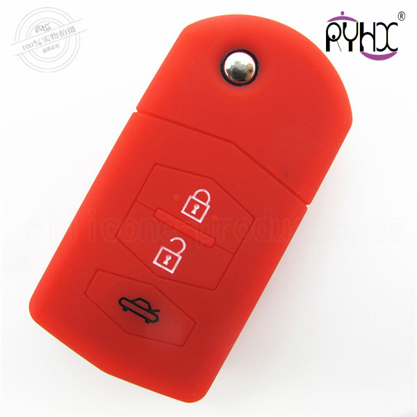 Mazda car key silicone case, fashionable key shell in China,wholesale car key covers, low price key shuck.