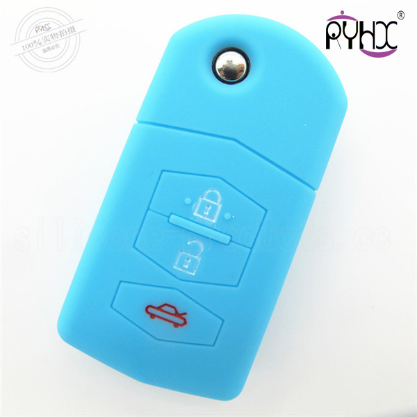 Mazda silicone key protective case, car silicone accessories, waterproof key silicone products, cheap car key covers silicone, pink key case for Mazda 3 buttons