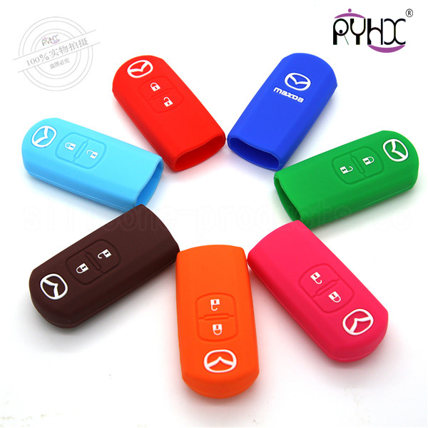 Mazda car key silicone case made in China, anti-slip car key silicone covers, hot sale key silicone material skin for Mazda.
