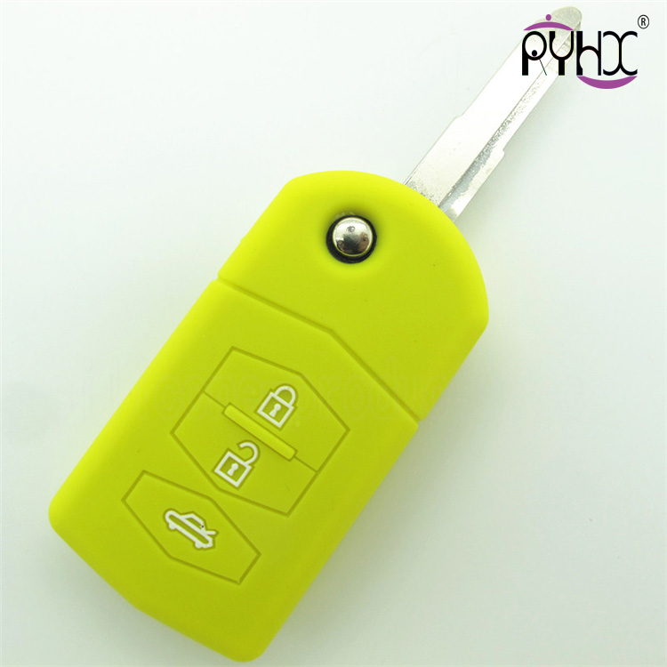Mazda M6 silicone car key shell, auto light key silicone covers, colorful car key silicone protective case, special colors key covers