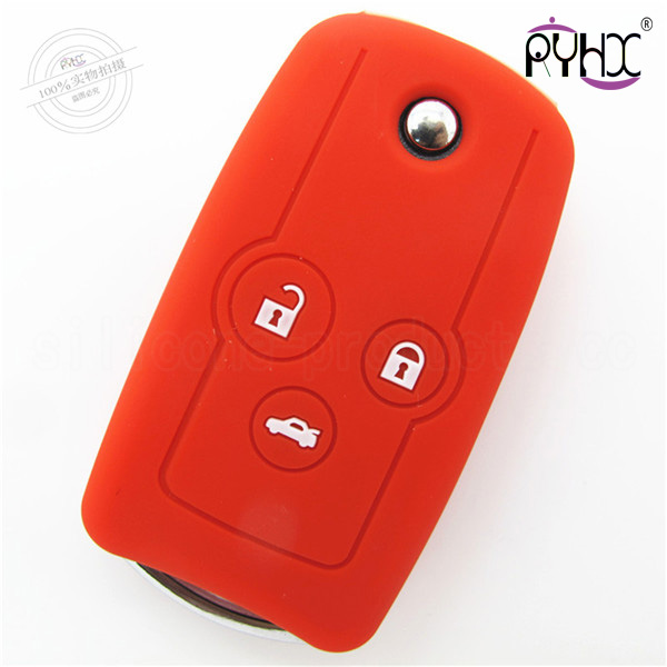 Honda 3 buttons key silicone protective bag, remote control car key silicone case, beautiful design car key fob covers