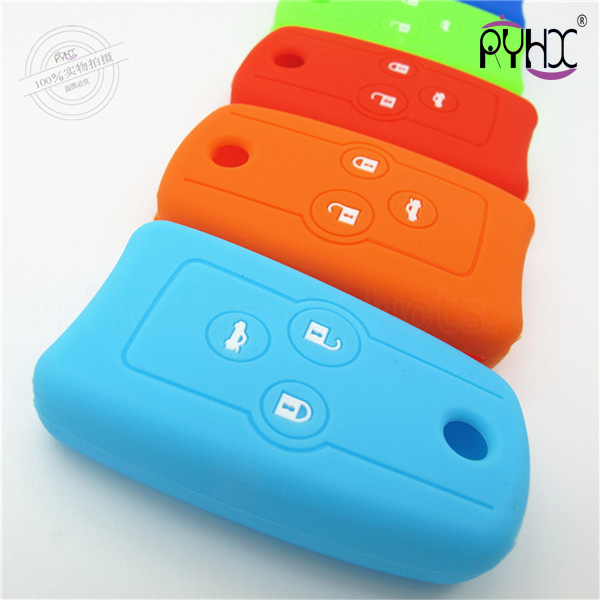 Honda 3 buttons key silicone protective bag, remote control car key silicone case, beautiful design car key fob covers