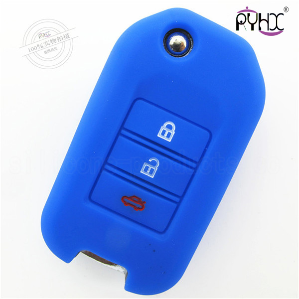 Honda Accord, City key silicone covers, universal key protective case for Honda Accord and City, black silicone car key shell for Honda 3 buttons