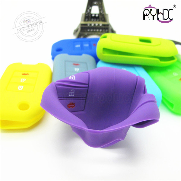 Honda car key skin, silicone key cover for brand car, beautiful car key case, hot sale key shell for car, special colors key shuck