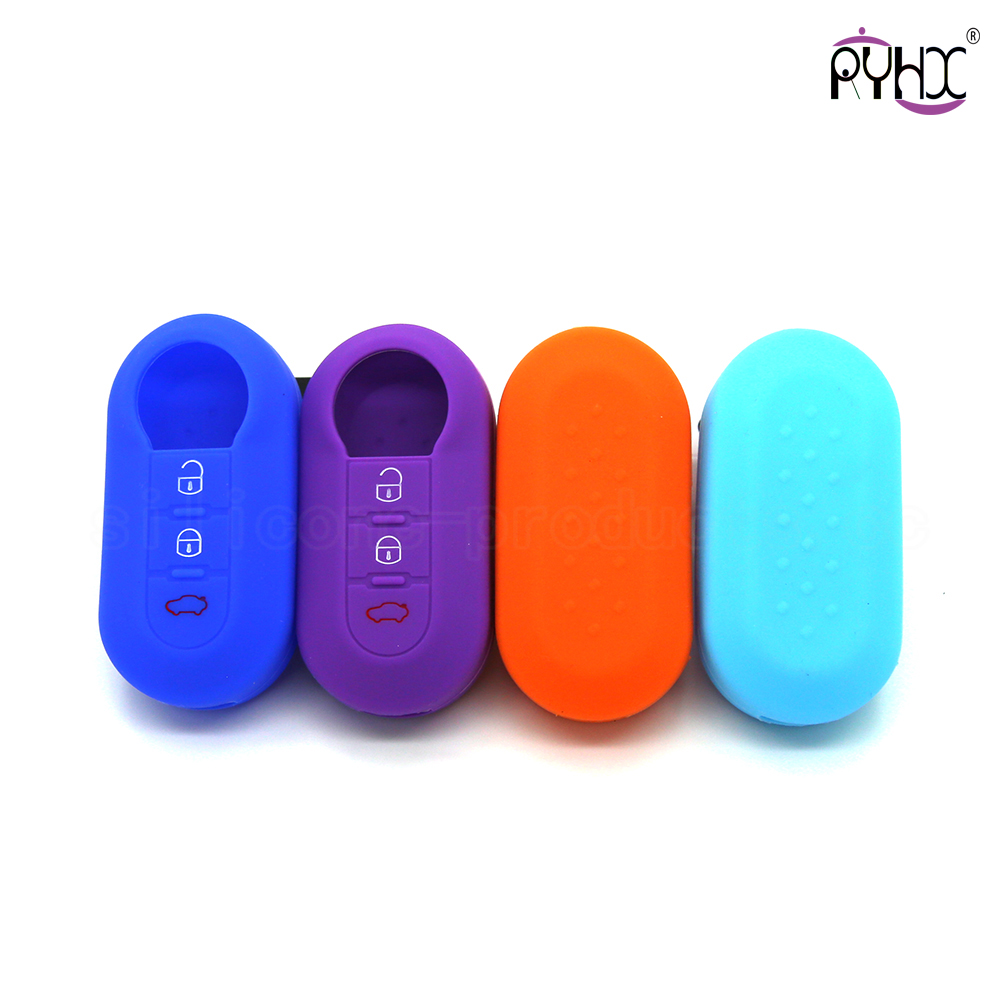 Fiat 500 silicone car key case, cheap car key silicone covers, the most popular silicone key protector, key case suitable for Fiat