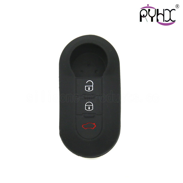 Fiat 500 silicone car key case, cheap car key silicone covers, the most popular silicone key protector, key case suitable for Fiat