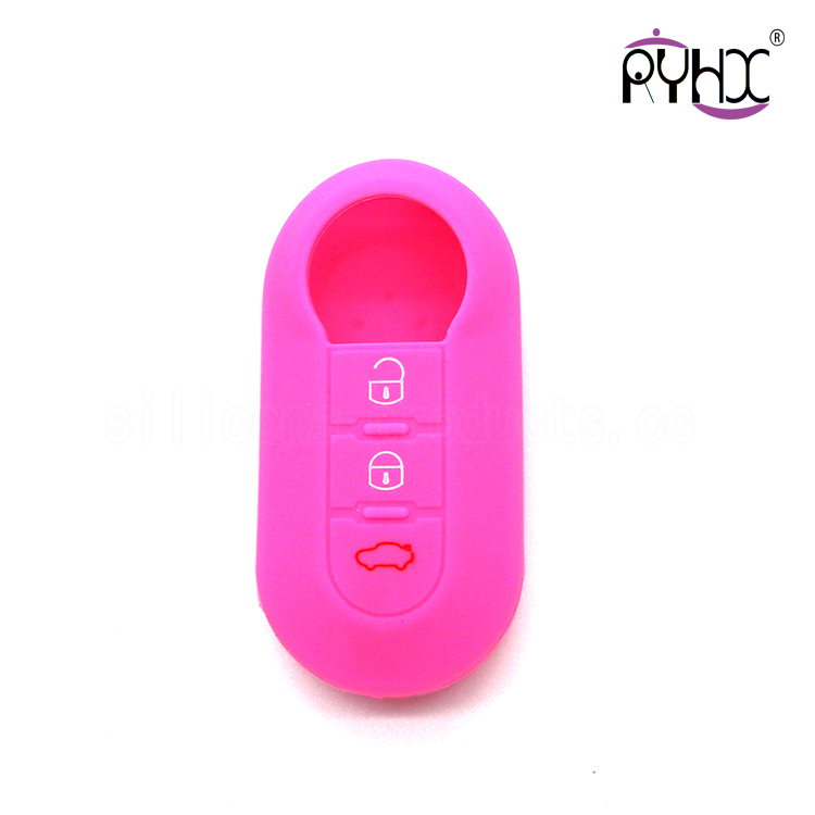 Fiat 500 silicone car key case, cheap car key silicone covers, the most popular silicone key protector, key case suitable for Fiat