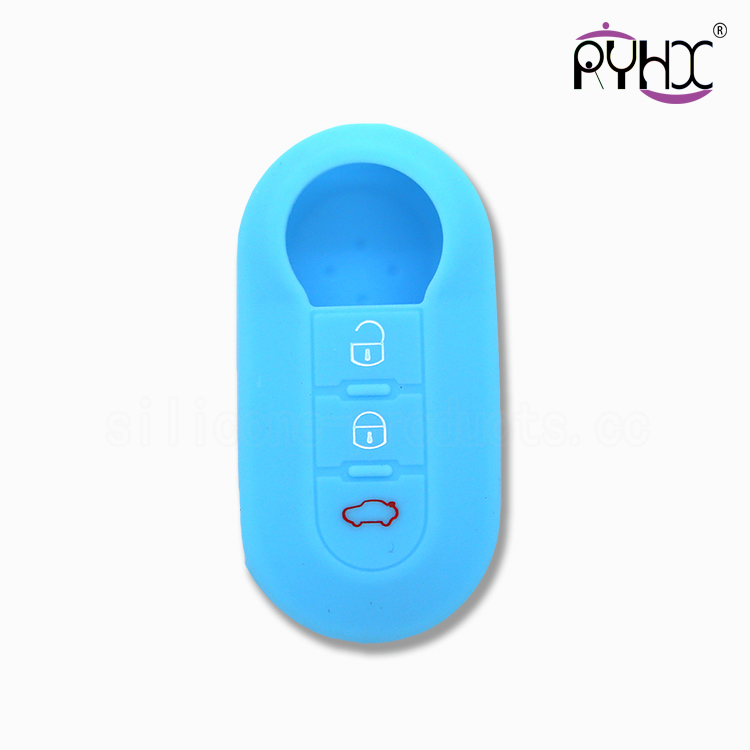 Fiat car key silicone protector, hot sale silicone key case, new style car key silicone covers, key pouch for fiat 3 buttons