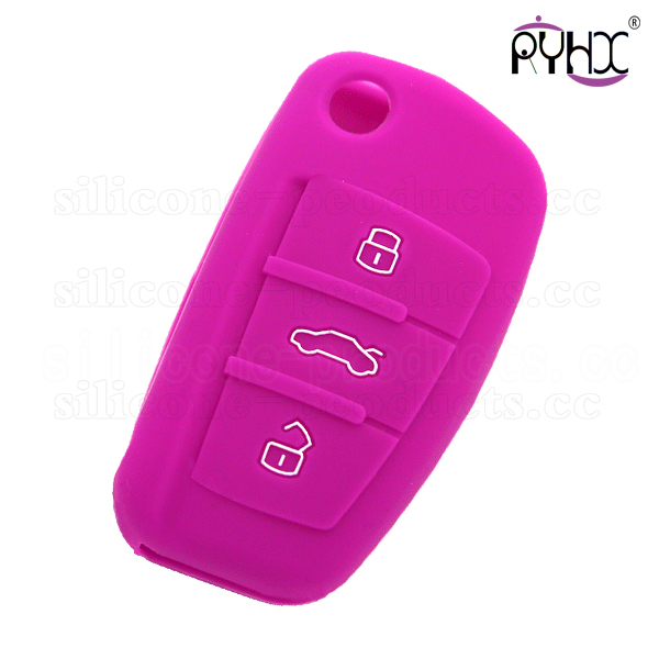 2016 Audi TT car key cover, Audi carkeycover,blue,3 buttons,with logo,debossed design