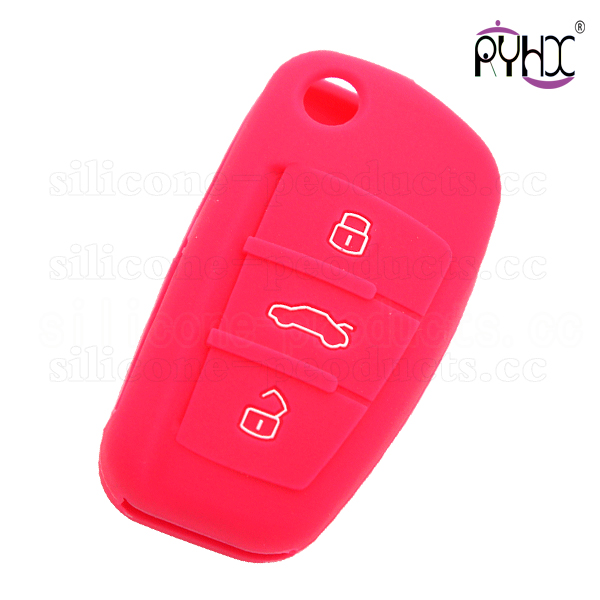 2016 Audi TT car key cover, Audi carkeycover,blue,3 buttons,with logo,debossed design