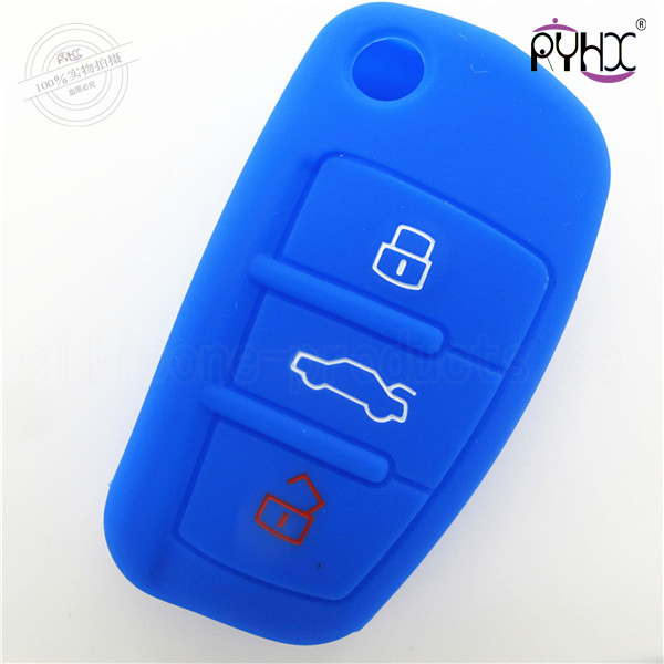 Q7 car key cover, silicone key case for audi, 