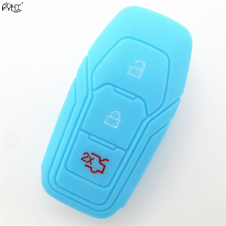 Online wholesale 2015 sky-blue Ford Mondeo key cover,3 button.