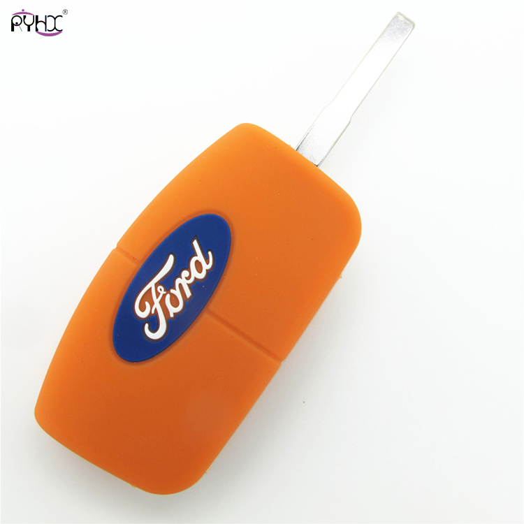 Online wholesale orange 2012 Ford Focus key cover,3 button.