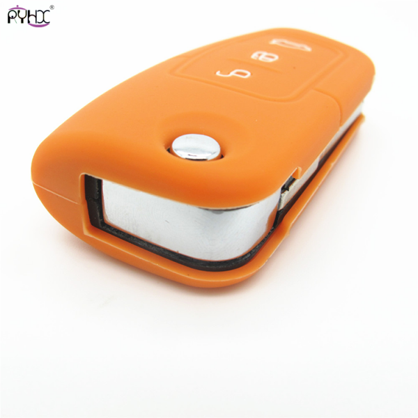Online wholesale orange 2013 Ford Focus key cover,3 button.