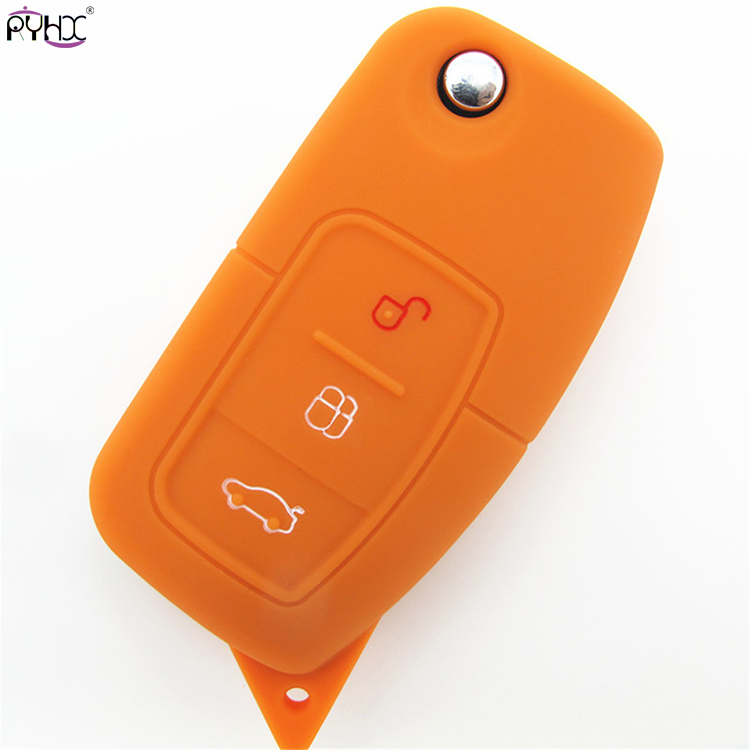 Online wholesale orange 2012 Ford Focus key cover,3 button.