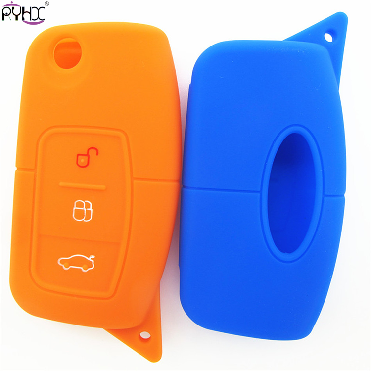 Online wholesale orange Ford Focus key fob cover,3 button.