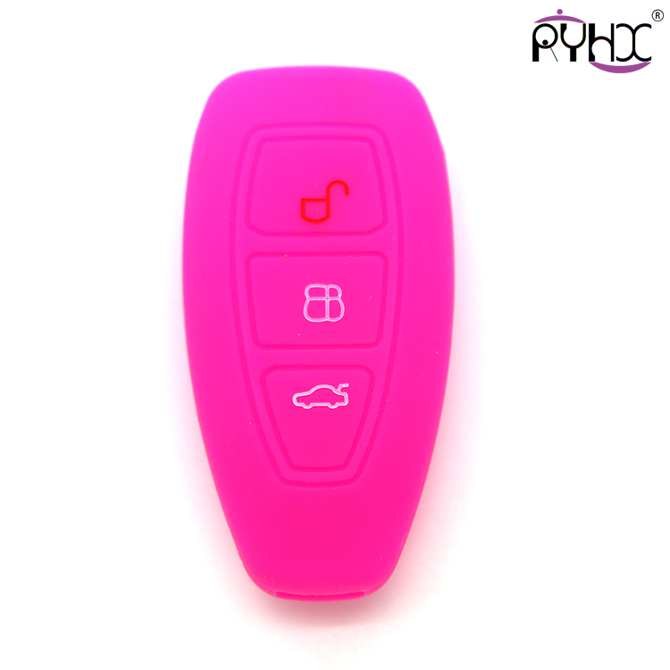 Online wholesale rose-red Ford Focus st key fob cover,3 button.