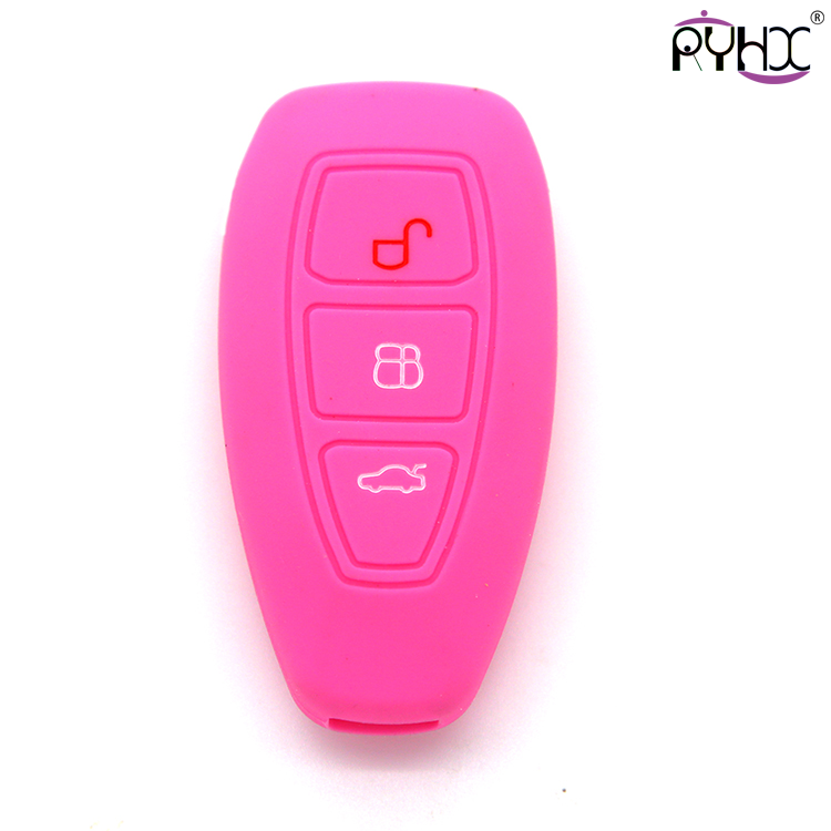 Online wholesale pink-red Ford focus st key fob cover,3 button.