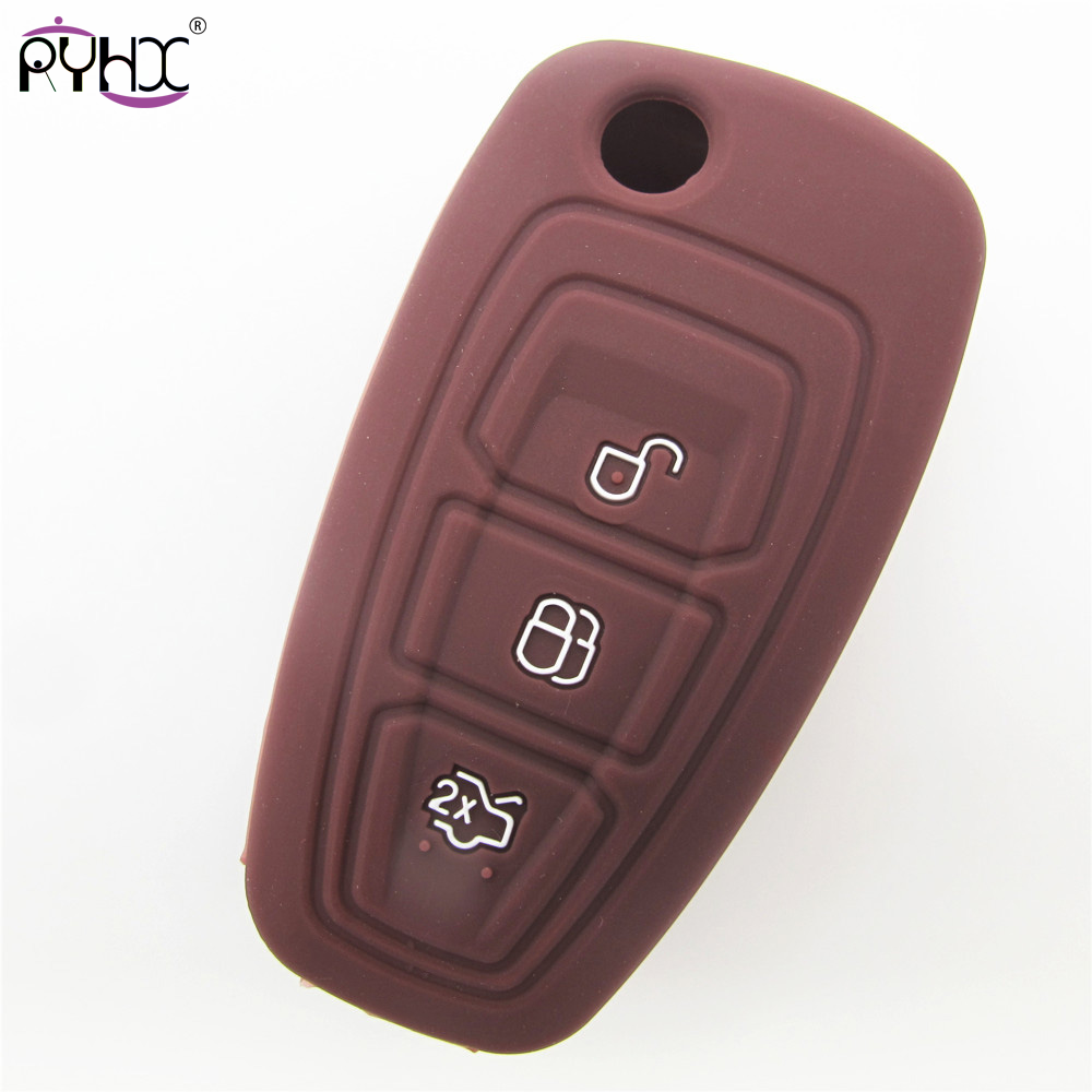 Online wholesale brown Ford Ecosport car key cover,3 button.