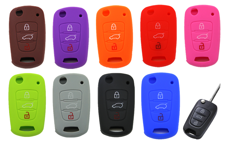 hyundai i20 / i10 black silicone car key cover (old model)