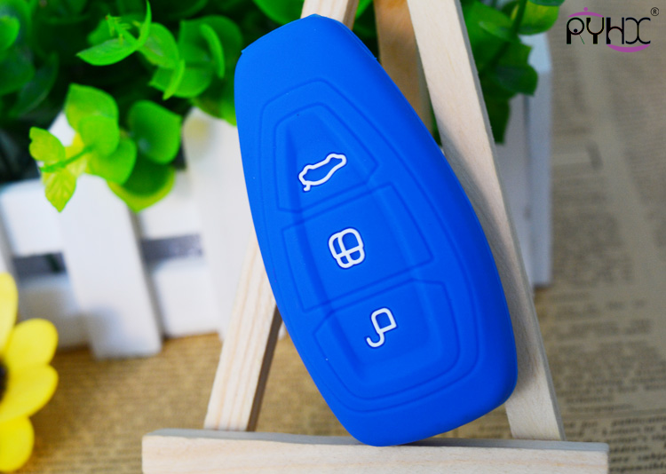 Online wholesale Silicone Car key Cover Remote Case fit for Ford Fiesta 3-button.