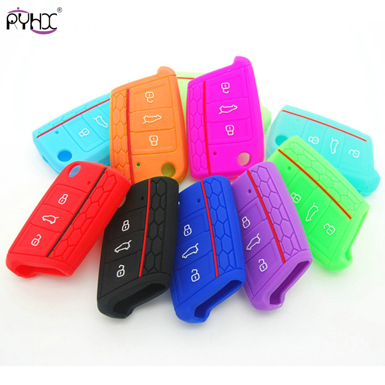 VW GTI Key Cover,Silicone Cover For VW GTI 3-button Key.