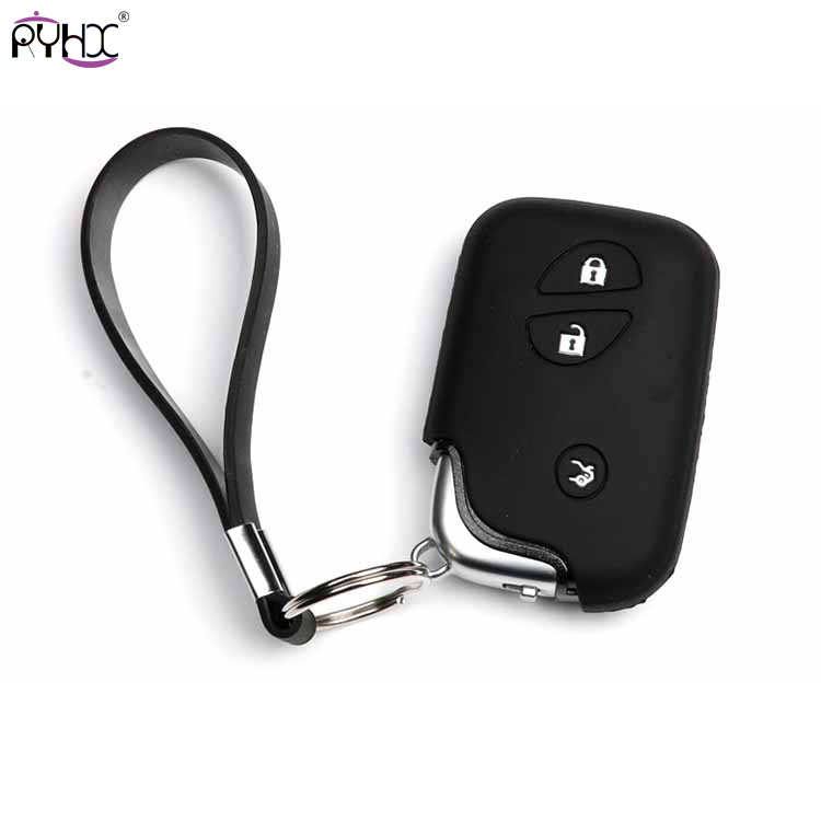 Black lexus siliocne car key cover,wholesale lexus smart key cover