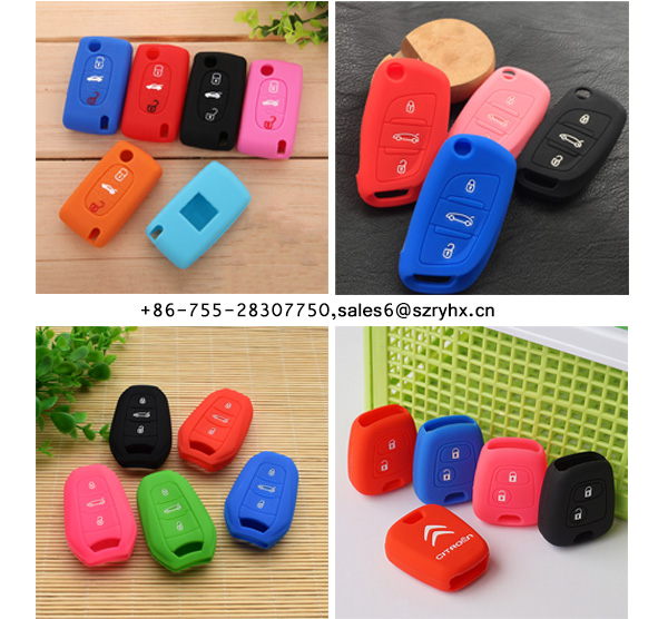 Citroën Key Fob Cover – Coloured silicone car key cover for 3 kinds of Citroen car key.