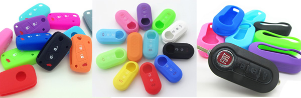 Fiat Key Cover -Colorful silicone key cover for Fiat 3 buttons flip key here.