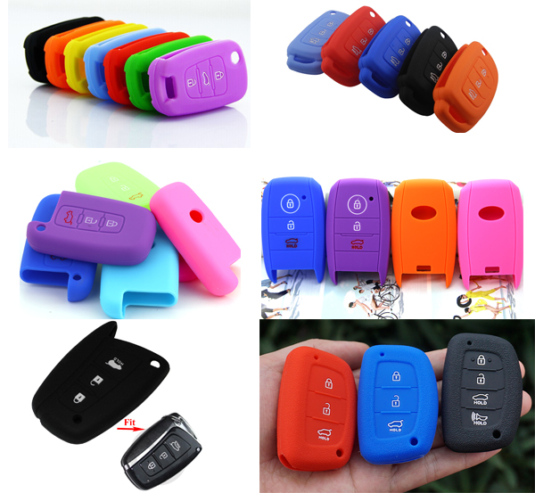 Hyundai Key Fob Cover -Colorful silicone key cover for Hyundai 2 button/3 button/4 button car key here.