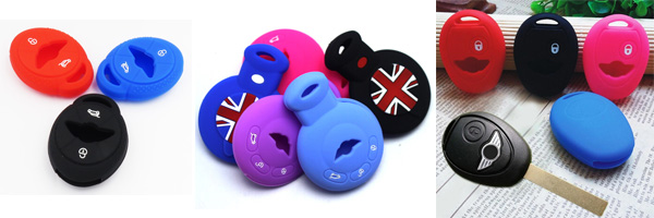 Mini Key Fob Cover -Colorful silicone key cover for Mini car key here.