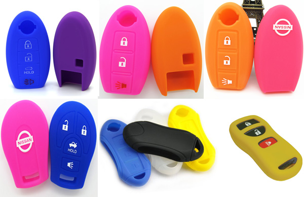 Nissan Key Fob Cover -Colorful silicone key cover for Nissan car key here.