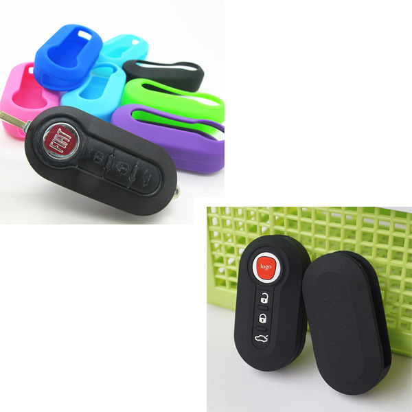 Wholesale Fiat 500 car key covers,soft silicone and rubber,from Disney factory.