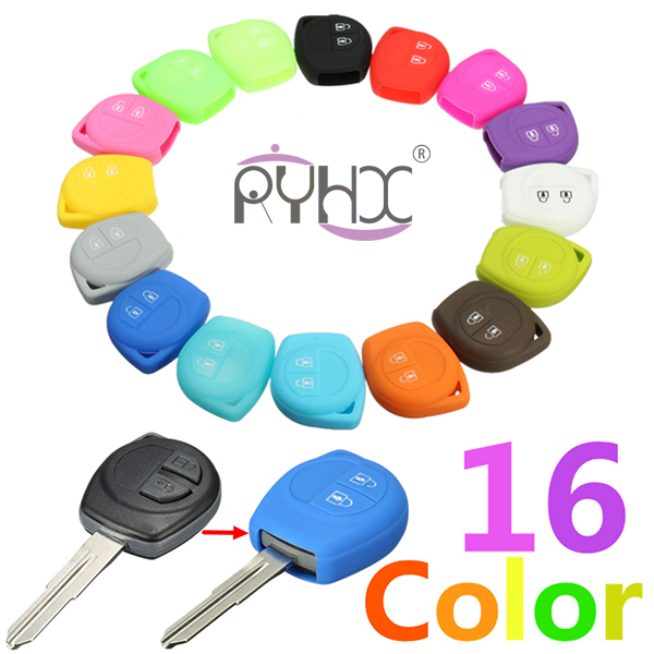 CUSTOM 2 Buttons Car Key Silicone Cover For Suzuki SX4 Swift Liana Grand Vitara Jimny Alto.