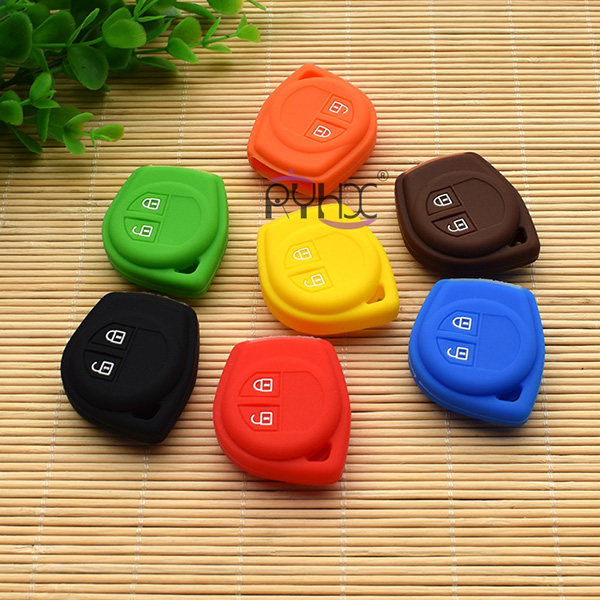 2 Buttons Colorful Car Key Silicone Cover For Suzuki SX4 Swift Liana Grand Vitara Jimny Alto.